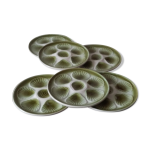 Lot de 6 assiettes à huitres moulin des loups Lot de 6 assiettes à huitres moulin des loups