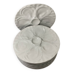 Lot de 6 assiettes  hutres pillivuyt