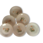 Lot de 6 assiettes plates arcopal décor roses Lot de 6 assiettes plates arcopal décor roses