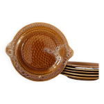 Lot de 6 assiettes plates forme poisson