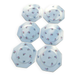 Lot de 6 assiettes plates en porcelaine de limoges Lot de 6 assiettes plates en porcelaine de limoges