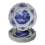 Lot de 6 assiettes plates sarreguemines modèle romantic 25. 6cm Lot de 6 assiettes plates sarreguemines modèle romantic 25. 6cm
