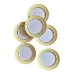 Lot de 6 assiettes plates vintage moulin des loups