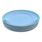 Lot de 6 assiettes en porcelaine demi - porcelaine k&g lun�ville mod�le �pinay