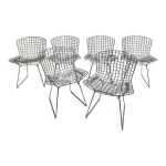 Lot de 6 chaise bertoia pour knoll