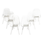 Lot de 6 chaises  bikini  de charles & ray eames pour herman miller, 1951