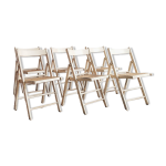 Lot de 6 chaises cannes pliantes