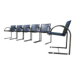 Lot de 6 chaises circel noires postmodernes de design hollandais metaform