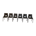 Lot de 6 chaises coque plastique marque sitting Lot de 6 chaises coque plastique marque sitting