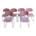 Lot de 6 chaises design 70's