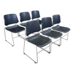Lot de 6 chaises matrix par par tolleson pour krueger annes 70 usa