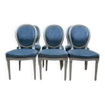Lot 6 chaises mdaillon de style louis xvi