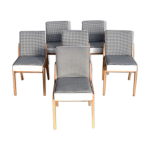 Lot de 6 chaises  pied de poule