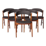 Lot de 6 chaises de salle à manger danoises en teck par korup stolefabrik milieu des années 1960 Lot de 6 chaises de salle à manger danoises en teck par korup stolefabrik milieu des années 1960