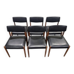 Lot de 6 chaises scandinave par zetel behaagt, années 1970 Lot de 6 chaises scandinave par zetel behaagt, années 1970