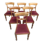 Lot de 6 chaises de style restauration en merisier Lot de 6 chaises de style restauration en merisier