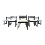 Lot de 6 chaises vintage annes 70