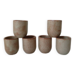Lot de 6 coquetiers en grs