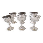 Lot de 6 coupes champagne en crystal