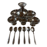 Lot de 6 coupes  glace guy degrenne en inox avec 6 cuillers  glace