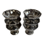 Lot 6 coupes � glace inox