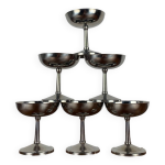 Lot de 6 coupes  glace en inox