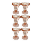 Lot de 6 coupes à glace rosaline luminarc années 1970 Lot de 6 coupes à glace rosaline luminarc années 1970