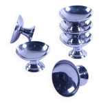 Lot de 6 coupes � glace vintage en inox