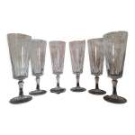 Lot de 6 fltes  champagne