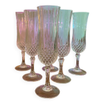 Lot de 6 flûtes à champagne en cristal Lot de 6 flûtes à champagne en cristal