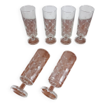 Lot de 6 fltes  champagne, luminarc antars