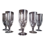 Lot de 6 grands verres  absinthe, h - 18 cm.