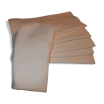 Lot de 6 grandes serviettes de table coton blanc ecru