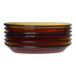Lot de 6 ramequins / coupes à glace duralex verre ambré empilable Lot de 6 ramequins / coupes à glace duralex verre ambré empilable