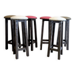 Lot de 6 tabourets de bar en bois esprit bistrot & bois patin�