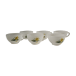 Lot 6 tasses arcopal vintage motifs jonquilles Lot 6 tasses arcopal vintage motifs jonquilles