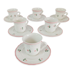 Lot de 6 tasses à café avec soucoupes quadrifoglio Lot de 6 tasses à café avec soucoupes quadrifoglio