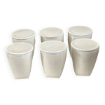 Lot de 6 tasses � th� en porcelaine guy degrenne