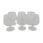 Lot de 6 verres  cognac digestif apritif en cristal ou verre taille