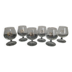 Lot 6 verres  cognac napolon
