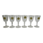 Lot de 6 verres en cristal d'arques neufs