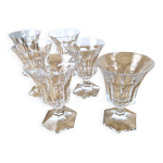 Lot de 6 verres en cristal saas villeroy & boch verres  vin rouge modle