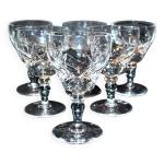 Lot de 6 verres  eau en cristal taill vintage saint - louis ou lemberg? 13cm