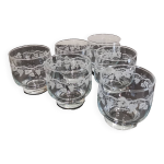 Lot de 6 verres à eau décor raisins et sarment de vigne france Lot de 6 verres à eau décor raisins et sarment de vigne france