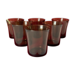 Lot de 6 verres fum duralex vintage 70s retro cuisine