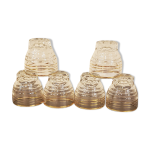 Lot de 6 verres  liqueur pied toile