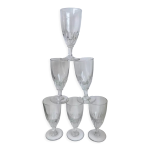 Lot de 6 verres  vin / absinthe xxme
