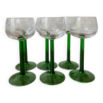 Lot de 6 verres  vin blanc alsaciens