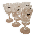 Lot 6 verre  vin cristal d'arques - versailles