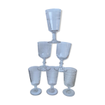 Lot de 6 verres  vin dpareills en cristal grav annes 30 - 40